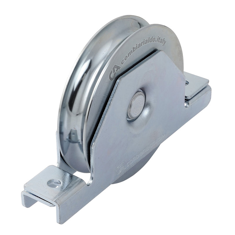 RUOTA 2 CUSCINETTI SUPPORTO INTERNO GOLA TONDA - DIAM. 100