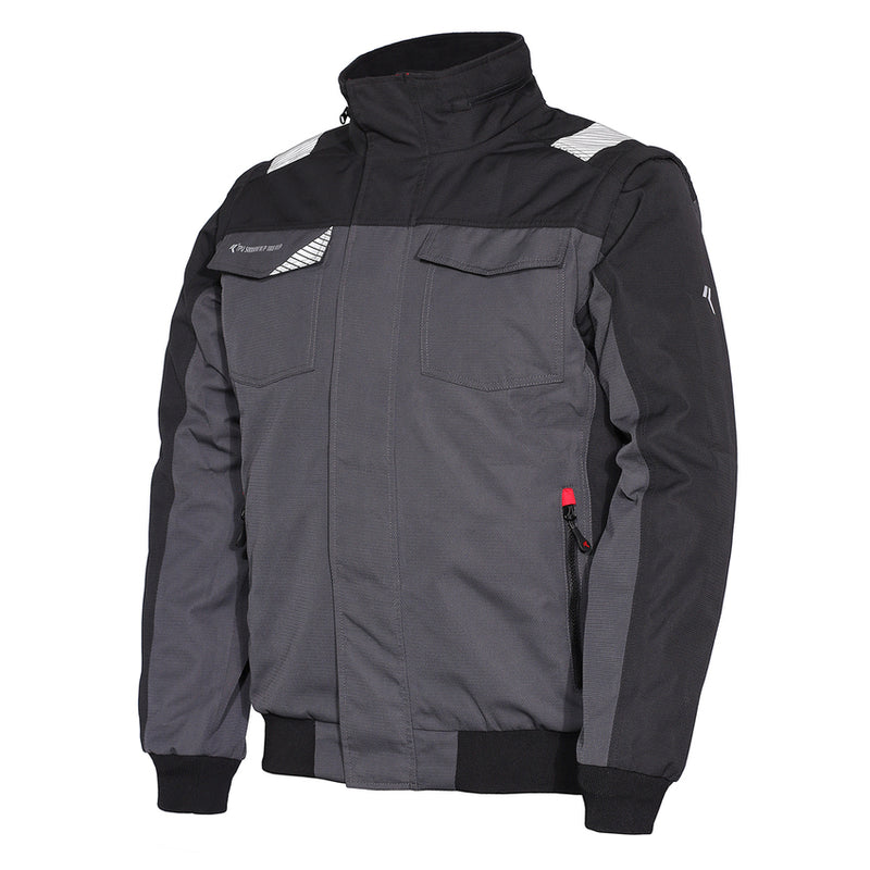 ISSALINE - GIUBBINO INVERNALE WISE MANICHE STACCABILI GRIGIO/NERO