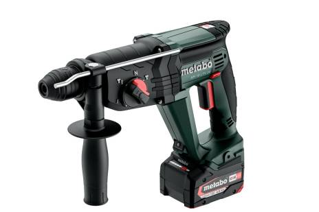 METABO - KH 18 LTX 24 MARTELLO A BATTERIA CON DUE BATTERIE DA 5,2 AH, UN CARICABATTERIA E METABOX