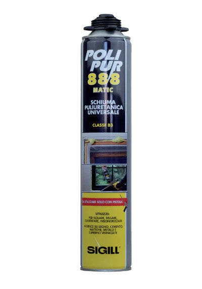 SCHIUMA POLIURETANICA MONOCOMPONENTE PER TETTI - BOMBOLA 750 ML. DA UTILIZZARE CON LA PISTOLA