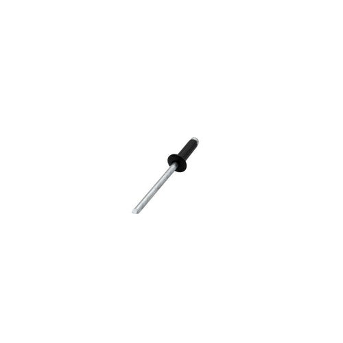 RIVETTO IN ALLUMINIO NERO 9005 CON CHIODO IN ACCIAIO ZINCATO 4 X 10 - 100 PEZZI