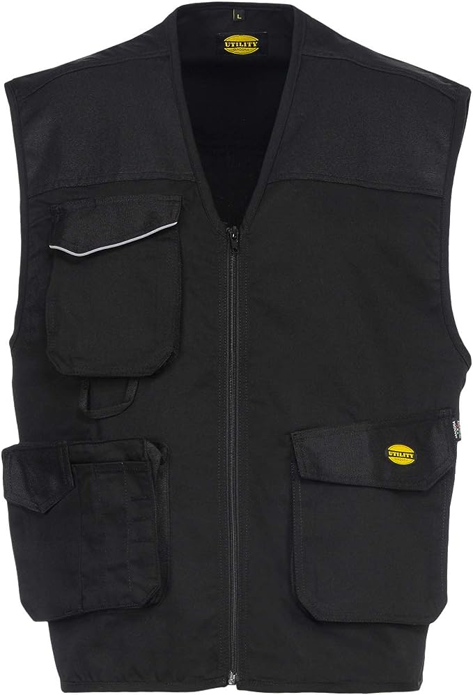 DIADORA UTILITY - GILET MULTITASCHE VEST MOVER - COLORE NERO