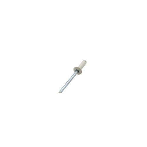 RIVETTO IN ALLUMINIO BIANCO 9010 CON CHIODO IN ACCIAIO ZINCATO 4 X 10 - 100 PEZZI