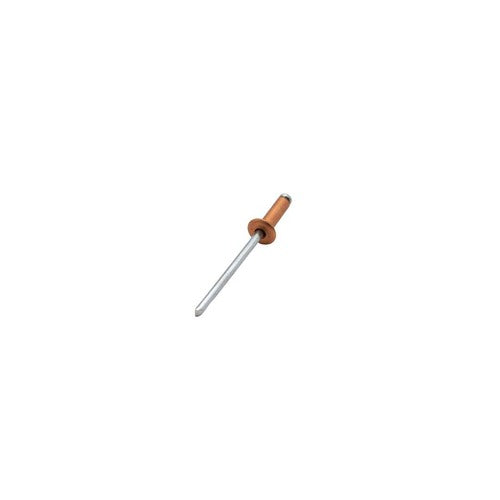 RIVETTO IN ALLUMINIO ANODIZZATO RAME CON CHIODO IN ACCIAIO ZINCATO 4 X 12 - 100 PEZZI