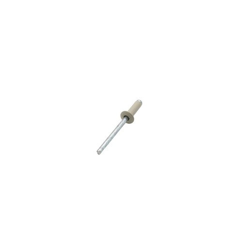 RIVETTO IN ALLUMINIO BIANCO GRIGIO 9002 CON CHIODO IN ACCIAIO ZINCATO 4 X 12 - 100 PEZZI