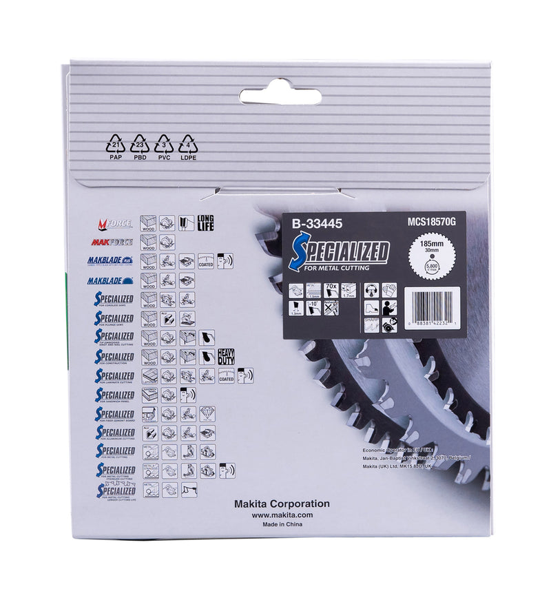 MAKITA - LAMA SPECIALIZED METALLO 185X30X70 - ACCESSORI