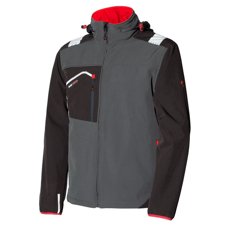 ISSALINE - GIACCA POSH SOFTSHELL GRIGIO/NERO