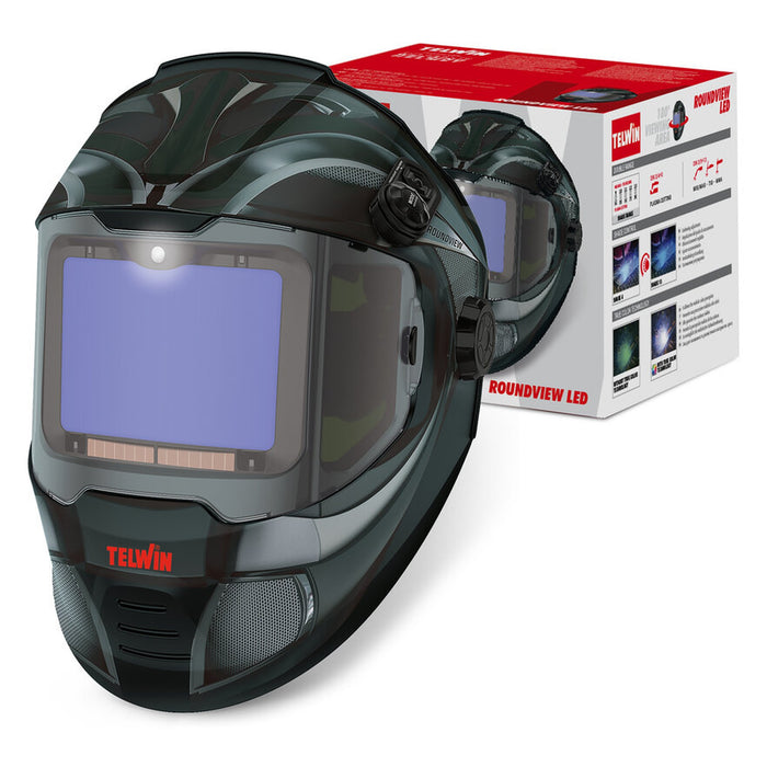 TELWIN - ROUNDVIEW LED MASCHERA MMA/MIG - MAG/TIG - 804800 - WELDING HELMETS