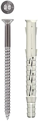 ANCORANTE PROLUNGATO IN NYLON CON BORDO SVASATO E VITE TPS TORX  8 X 80
