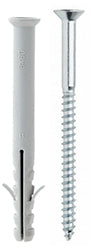 TASSELLO IN  NYLON CON 2 ALETTE E VITE TPS A CROCE ZINCATA 6 X 40
