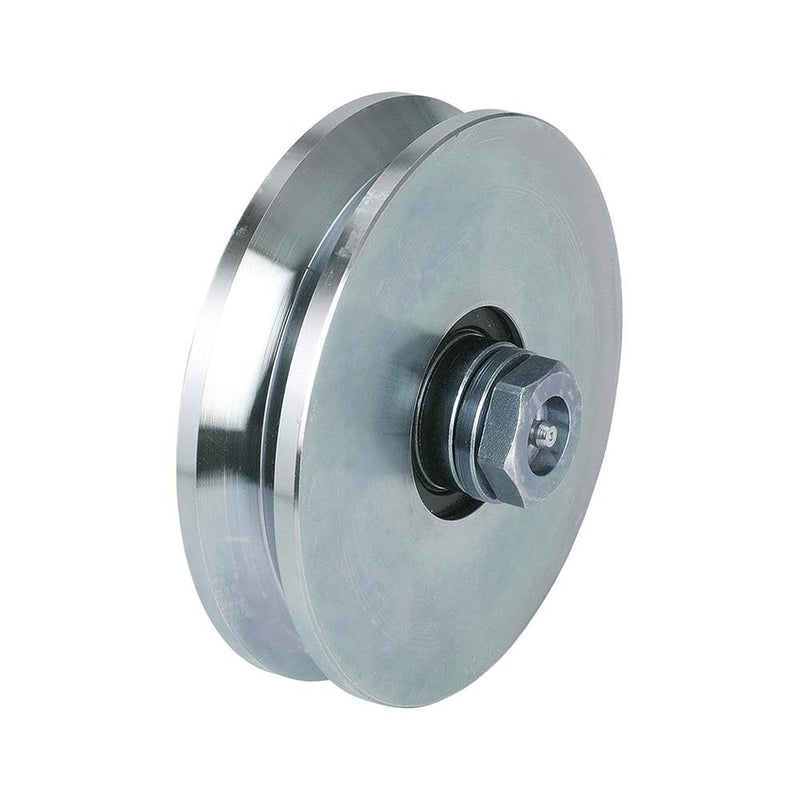 RUOTA 2 CUSCINETTI CON INGRASSATORE GOLA V - DIAM. 140