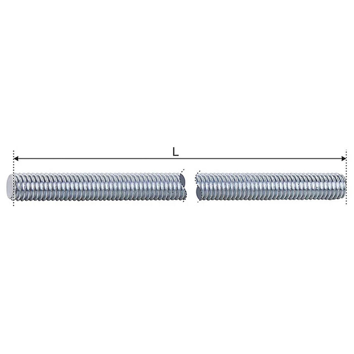 BARRA FILETTATA CLASSE 4.8 ZINCATA M10 X1000
