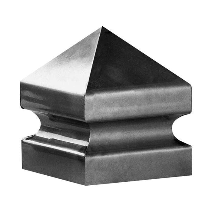 COPRIPILASTRO QUADRATO GREZZO SAGOMATO SALDATO 100X100
