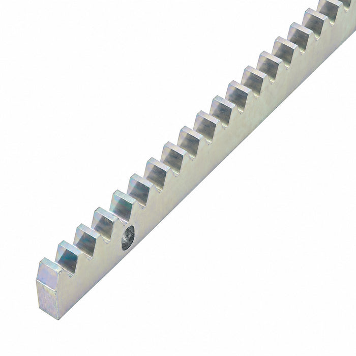 CREMAGLIERA ZINCATA 30 X 12 PER CANCELLO SCORREVOLE - BARRA CON ASOLE E 3 PIOLI