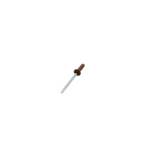 RIVETTO IN ALLUMINIO ROSSO TEGOLA 8004 CON CHIODO IN ACCIAIO ZINCATO 3,4 X 8 - 100 PZ.