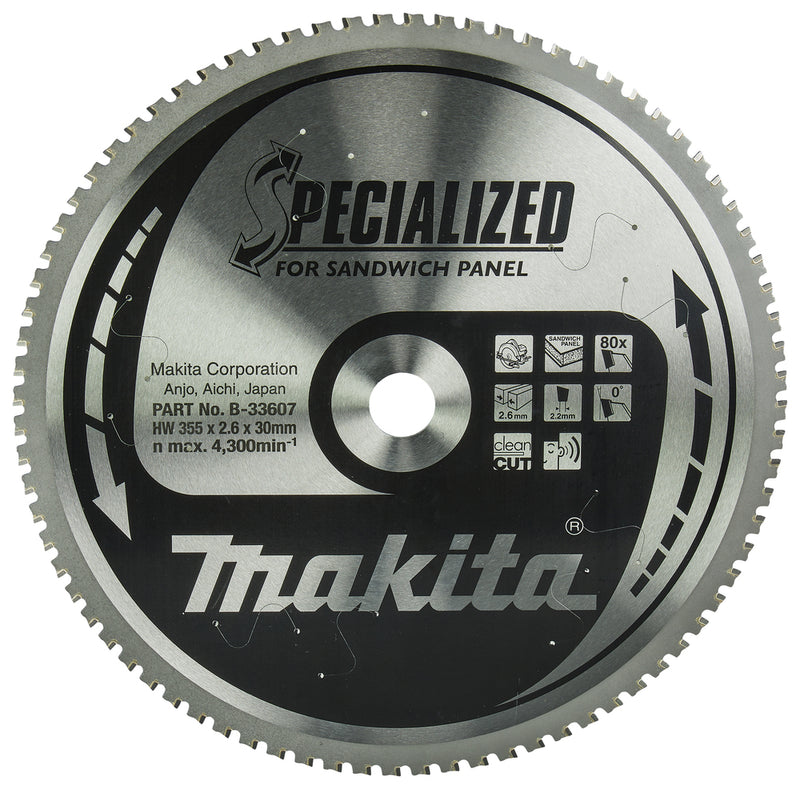 MAKITA - LAMA SPECIALIZED PANNELLI SANDWICH 355X30X80 - ACCESSORI