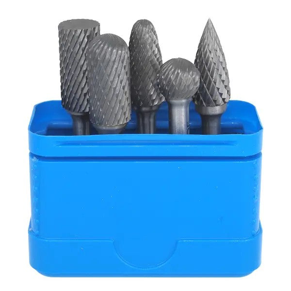 ECEF SET 5 PZ. FRESETTE ROTATIVE 8MM. IN METALLO DURO AD USO PROFESSIONALE TAGLIO INCROCIATO - TG6