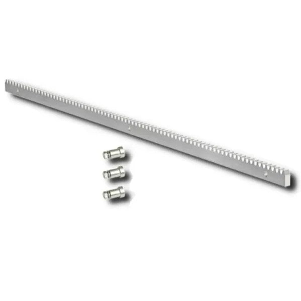 CREMAGLIERA ZINCATA 30 X 12 PER CANCELLO SCORREVOLE - BARRA CON ASOLE E 3 PIOLI