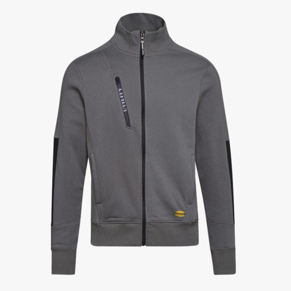 DIADORA UTILITY - FELPA SWEATSHIRT FZ LITEWORK - GRIGIO ACCIAIO