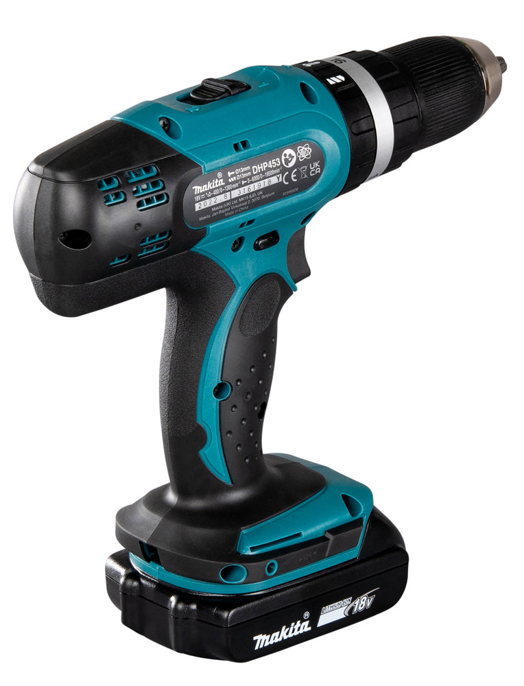 MAKITA - TRAPANO AVVITATORE CON PERCUSSIONE 18V 3AH - DHP453RFE