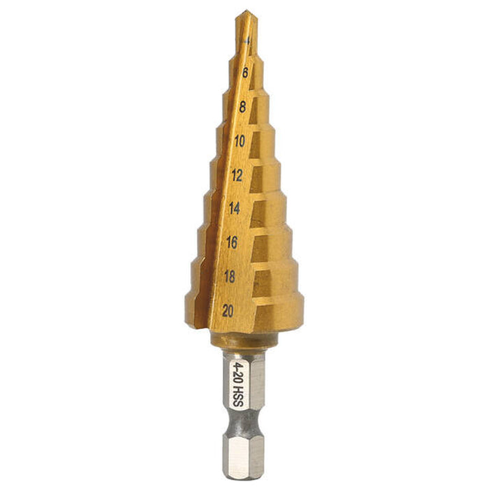 ECEF SET 3 ALLARGAFORI TITANIO 1/4 93-94-95 ACCIAIO HSS FRESATO COPERTURA TITANIO CODOLO CILINDRICO
