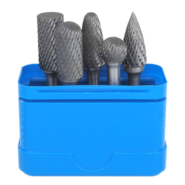 ECEF SET 5 PZ. FRESETTE ROTATIVE 10MM. IN METALLO DURO AD USO PROFESSIONALE TAGLIO INCROCIATO - TG6
