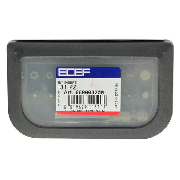 ECEF - SET INSERTI ATTACCO ESAGONALE 6,35 MM. - 31 PZ.