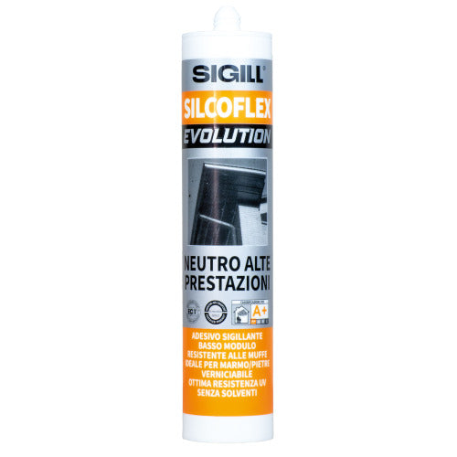 SILCOFLEX EVOLUTION - ADESIVO SIGILLANTE NEUTRO ALTE PRESTAZIONI - BIANCO GRIGIO 290ML.