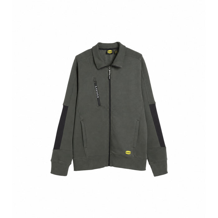 DIADORA UTILITY - FELPA SWEATSHIRT FZ LITEWORK - GRIGIO ACCIAIO