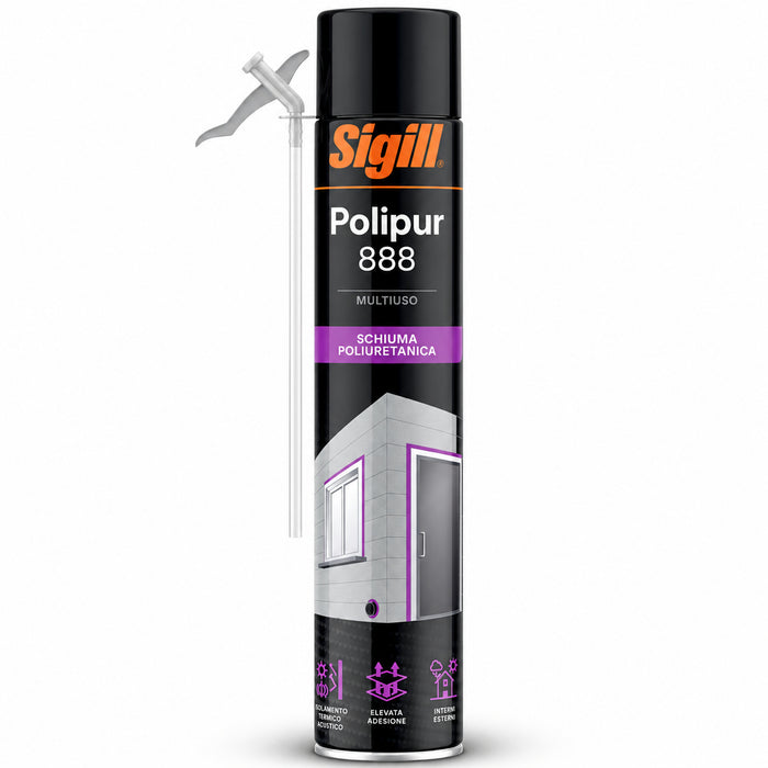 SCHIUMA POLIURETANICA MONOCOMPONENTE PER TETTI - MANUALE - 750 ML.