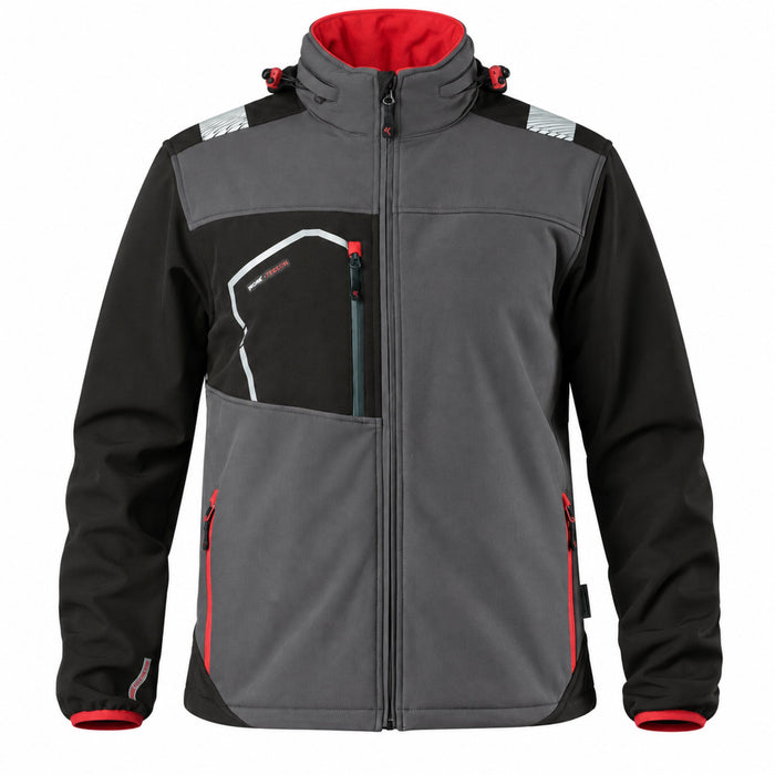 ISSALINE - GIACCA POSH SOFTSHELL GRIGIO/NERO