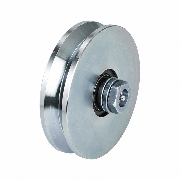 RUOTA 2 CUSCINETTI CON INGRASSATORE GOLA V - DIAM. 200