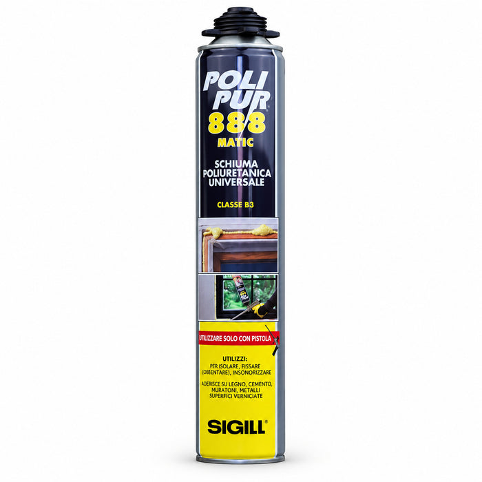 SCHIUMA POLIURETANICA MONOCOMPONENTE PER TETTI - BOMBOLA 750 ML. DA UTILIZZARE CON LA PISTOLA