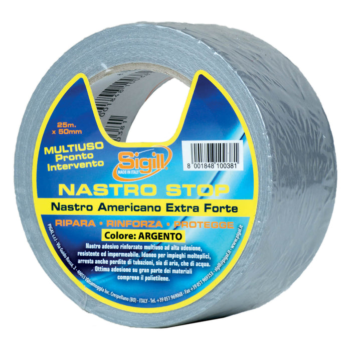 SIGILL - NASTRO STOP ARGENTO 50MM X 25 MT.