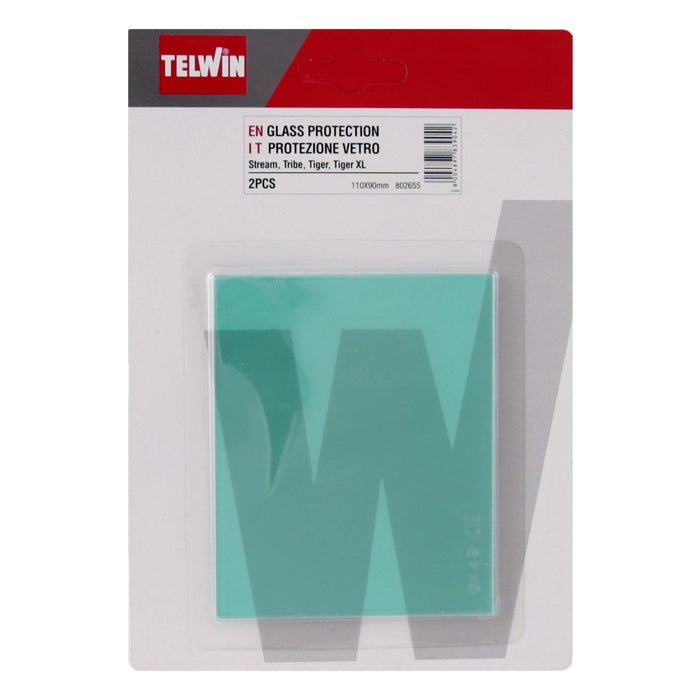 TELWIN - KIT VETRO ESTERNO 90X110 MM - 802655 - RICAMBIO WELDING HELMETS