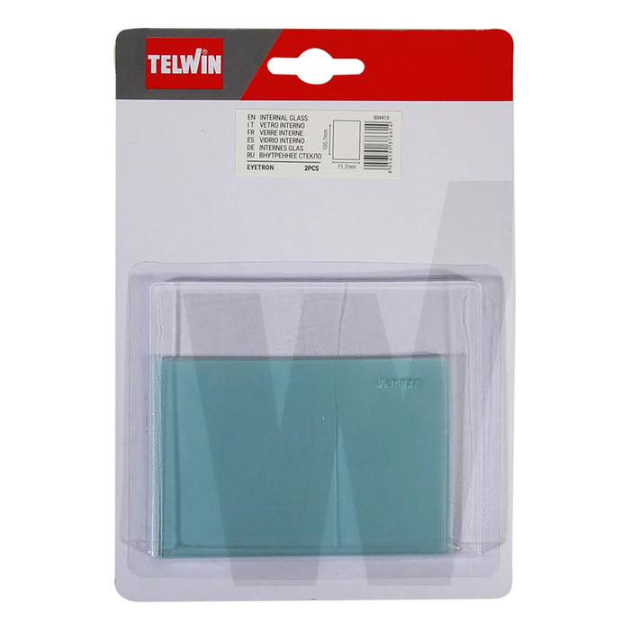 TELWIN KIT 2 PEZZI VETRO INTERNO 71,7 X 105,7 MM. - 804410 - RICAMBIO WELDING HELMETS